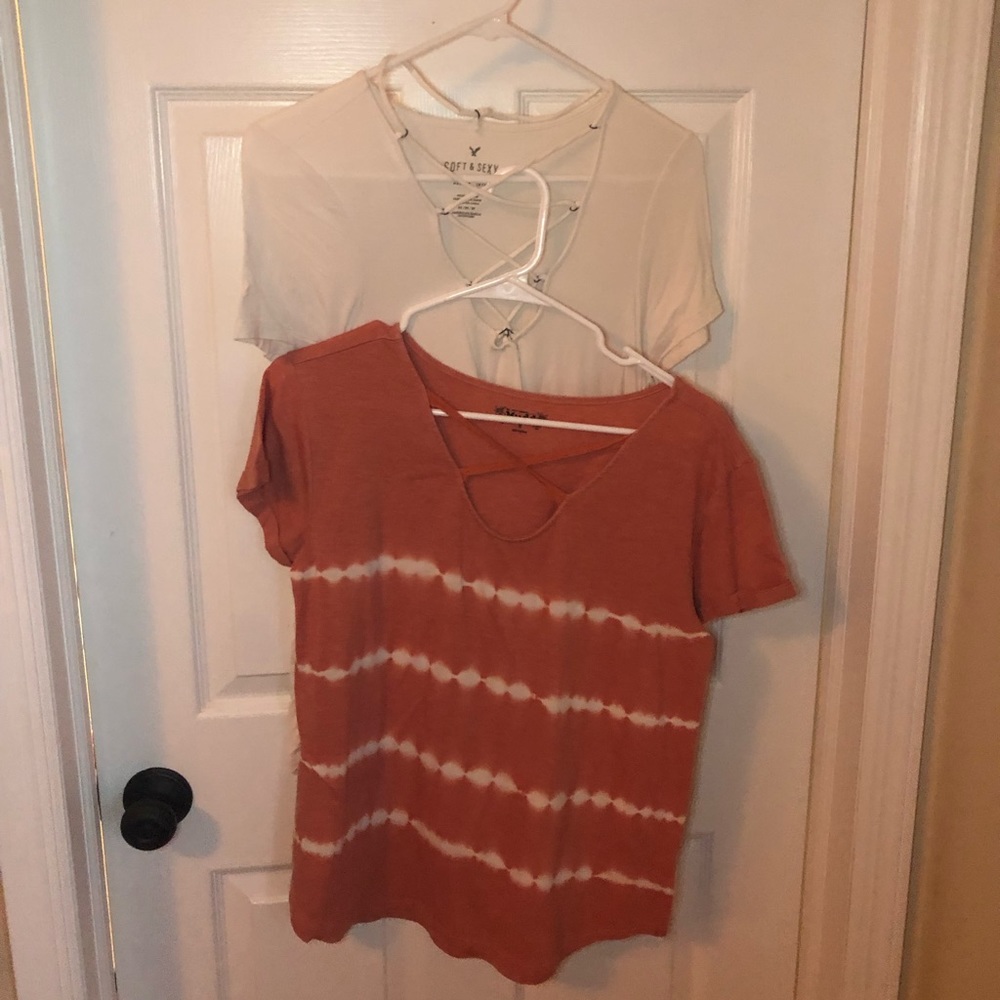 Mud and AE strappy tees